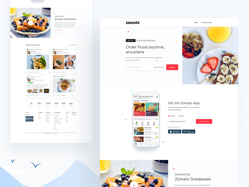 Concept Design for Zomato Home by Surja Sen Das Raj for Zomato on Dribbble