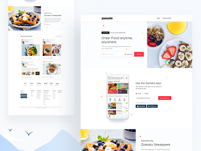 Concept Design for Zomato Home android branding creative design design agency design app dribbble best shot home page ios app landing page sketch sneakpeek template zomato zomato home page zomato sneakpeek