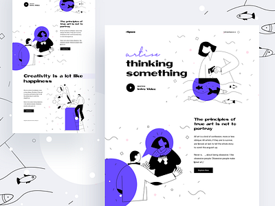 Thinking is the enemy of creativity : Vol 2 agency website creative design dribbble best shot google landing page landing page seo seo agency studio template thinking ux design website design