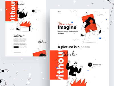 Thinking is the enemy of creativity: V5 agency branding creative dribbble best shot gradient landing landing page design ofspace outof the box template ui ux web website design website design company website designer