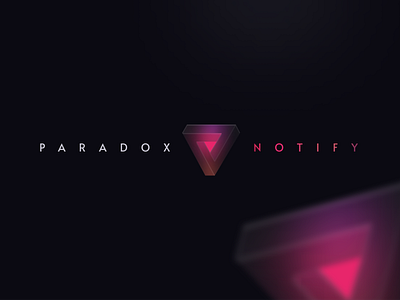 Paradox Notify branding design flat illustration logo minimal vector