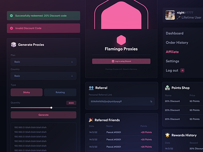 Flamingo Proxies UI/UX