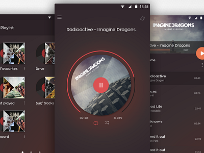 Pulse Music android music photoshop ui