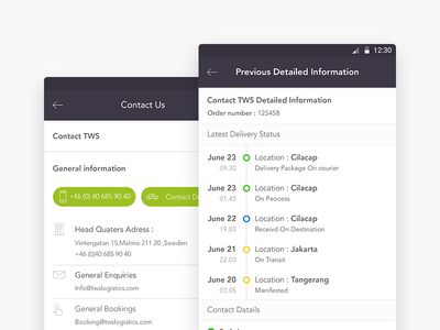 TWS logistics tracking logistics solutelabs tracking tws ui ux