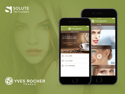 Yves Rocher branding concept design illustration ios app logo solutelabs ui ux vector yves rocher