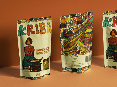 Kriba branding design illustration packaging design