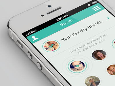 Social Screen follow following friends rob davis social social network retro ui ux