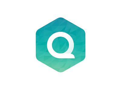 Quenza branding cubist flat flat design hexagon ios logo rewards user