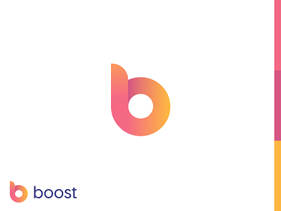 Boost b logo creative agency design agency logo logo design marketing startup
