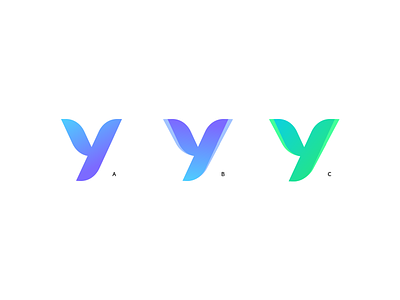 Y revision gradient gradient logo logo logo design startup