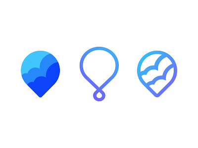 Updraft Concepts balloon logo logo icon logo mark