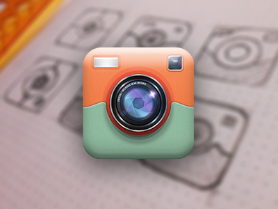 Following a trend - Retro camera iOS Icon