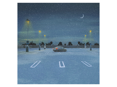 Somewhere in Ann Arbor - Anson Seabra album car cd cover dark ep lp moody moon night sad sleeve snow vinyl