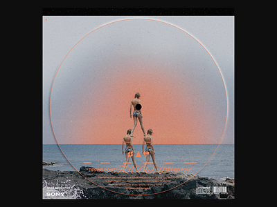 Ex.270 abstract album art beach cover grunge label minimal music orange people simple sleeve texture vinyl