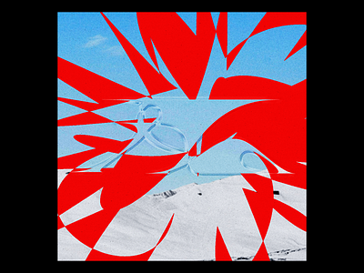 Ex.284 album art blue cd cover ep geometric letter m lp minimal music red shapes simple snow typography vinyl