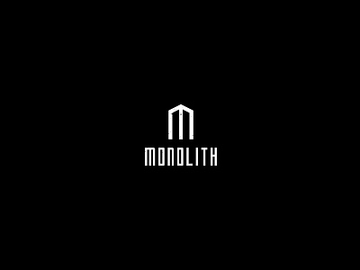Monolith black and white clean fitness logo minimal monolith simple