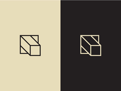 Qubo black brown capalla cream cube edwin carl capalla geometric line art minimal simple square