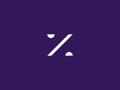 Zero logo edwin carl capalla icon minimal monogram numbers percentage purple violet zero