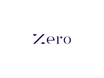 Zero logo edwin carl capalla icon minimal monogram numbers percentage purple violet zero