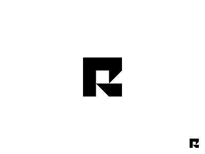 Abstract R black edwin carl capalla logo minimal monogram r simple white