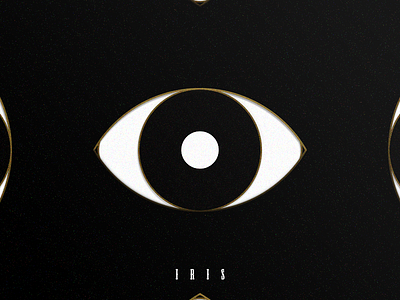 IRIS black edwin carl capalla eye gold grain illustration minimal pupil speckle vision