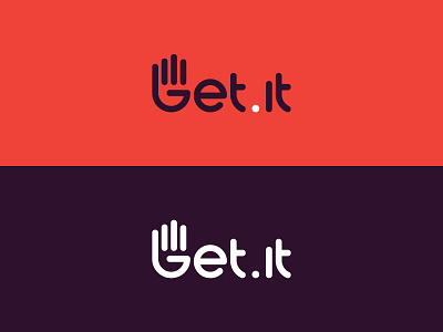 Get.It clever edwin carl capalla g hand logo logotype minimal red simple