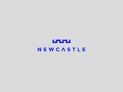 Newcastle abstract blue edwin carl capalla estate gray logo design minimal real
