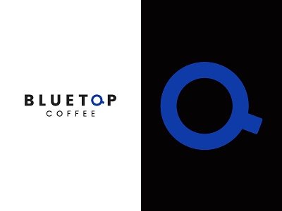 Bluetop Coffee abstract blue bluetop coffee edwin carl capalla logo design minimal simple