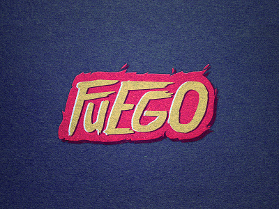 Fuego blue fire fuego logo logotype pink red yellow