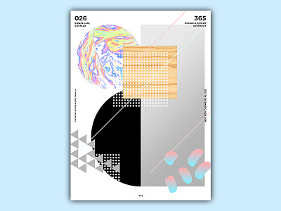 026 3d abstract amorphous art blobs challenge design everyday illustration poster