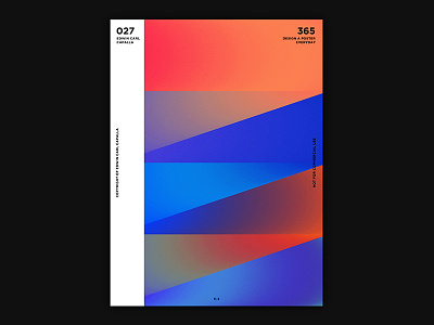 027 abstract art challenge design everyday geometric gradients illustration poster