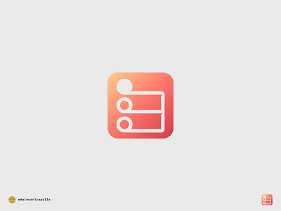 Music/To do list app gradient icon logo music simple symbol to do list