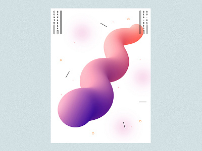 316 3d abstract amorphous art blobs challenge design everyday illustration poster