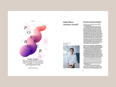 Kanto Magazine Interview design edwin carl capalla interview issue layout magazine print