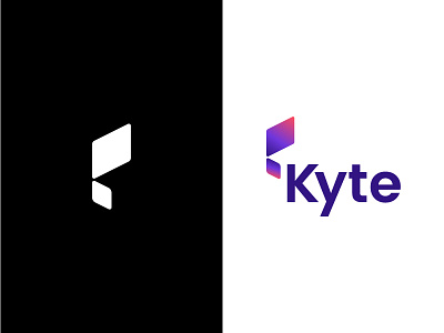 Kyte - k / Kite abstract gradients. k kite messaging monogram simple