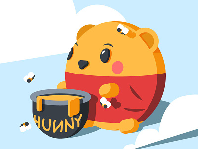 Winnie the pooh 2d 3d bear clean cute illustration pooh the winnie