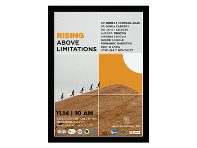 Rising Above Limitations above art design graphic limitation poster poster a day press print rise typography
