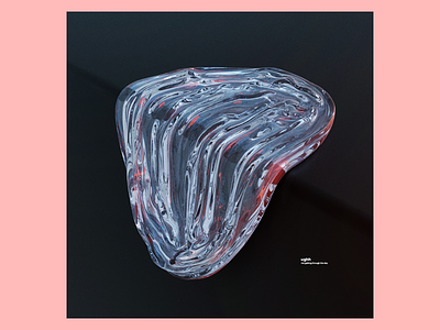 Ex.263 3d abstract album art cover design glass illustration melt music sleeve vague