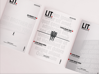 LIT. MAGAZINE book cover design editorial editorial design graphic design magazine minimal minimalist