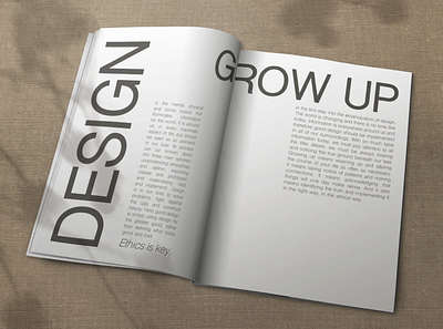Grow up art booklet design editorial editorial design illustration minimal minimalist vector