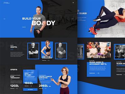 Fitness Website design fitness gym landing mobile page rwd site ui ux web