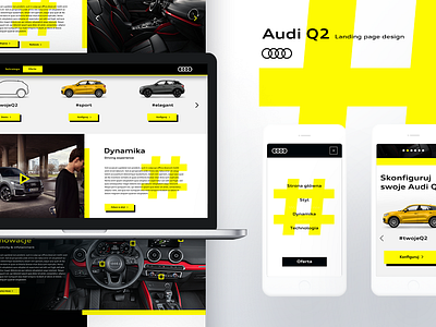 Audi Q2 audi car design landing page mobile rwd web