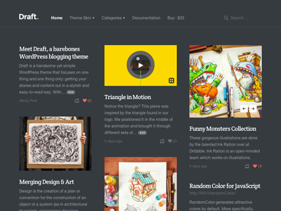 Draft Responsive WordPress Blogging Theme