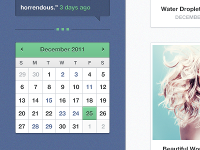 Moderno WordPress Theme - Calendar calendar clean ui widget wordpress