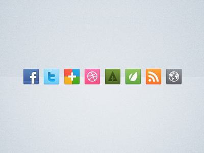 Bright Social Media Icon Set (32px) bright dribbble envato facebook forrst google icon rss set social twitter website
