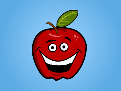 Apple apple cartoon fruit vector xara