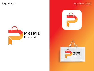 Prime Bazar logo 3d app bazar logo branding businesslogo companylogo graphic design letter logo logo logotrend2022 minimalistic mono monogramlogo p letter logo p logo prime bazar logo prime logo signature typography