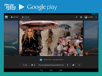 [Featured] Telly on the Play Store android cards featured play store tablets telly ui ux
