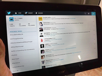 Twitter for Android tablets