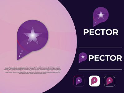 PECTOR app applogo branding design flat logo graphic design icon logo minimal mordan icon mordan logo typography vector